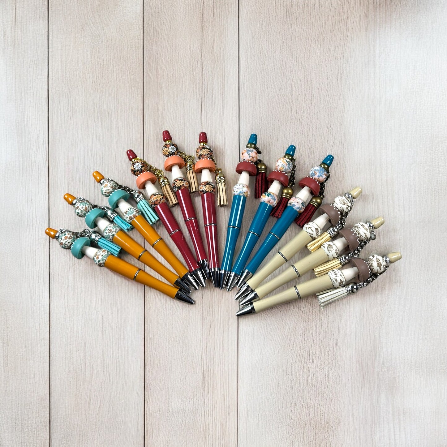 Boho Mushroom Beaded Pens