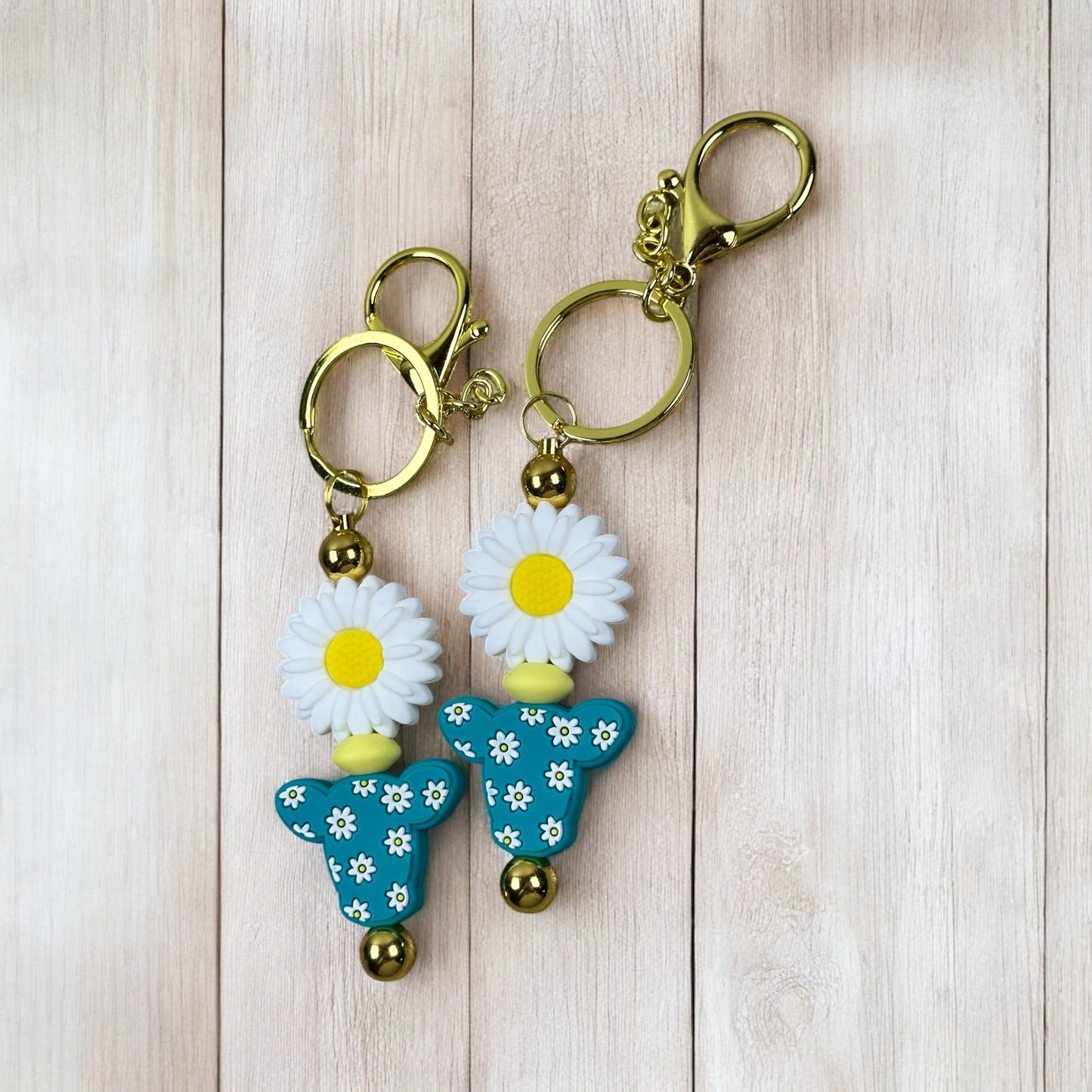 Daisy Cow Keychain