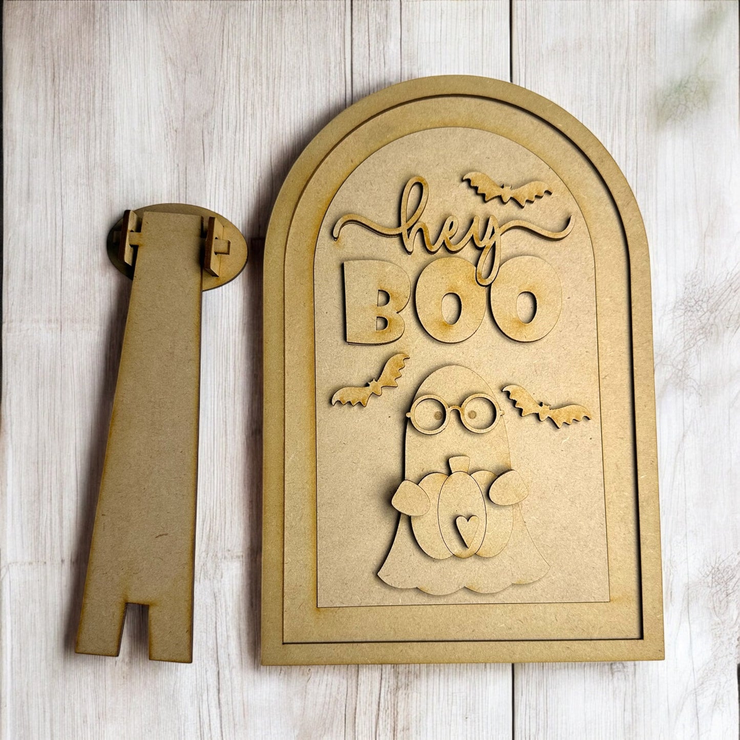 DIY Large Hey Boo arched sign Insert