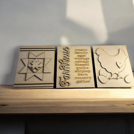 DIY Farmhouse Trio Signs