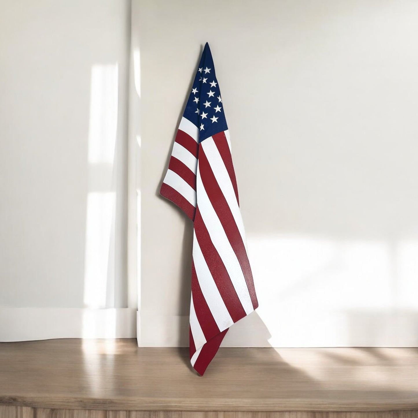 Hanging Wood Flag Door Sign