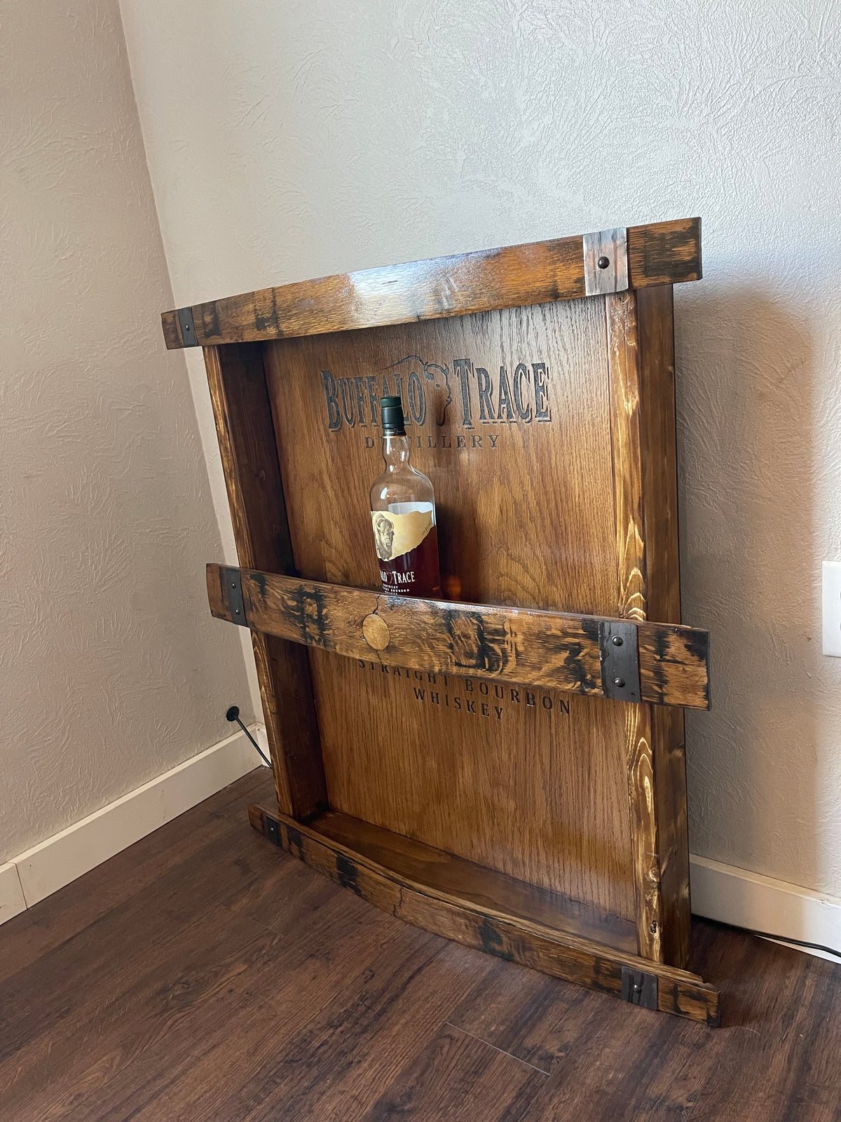 Custom 3 Tier Barrel Stave Shelf