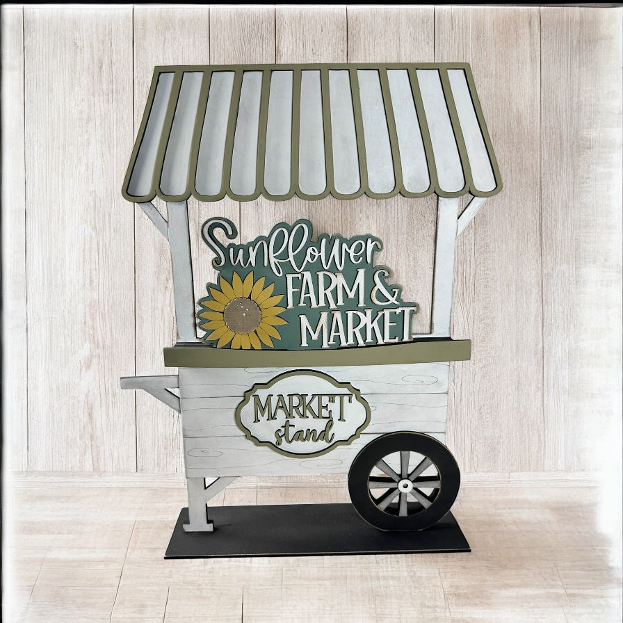 Sunflower Farm And Market Insert For Interchangeable Flower Basket Base.