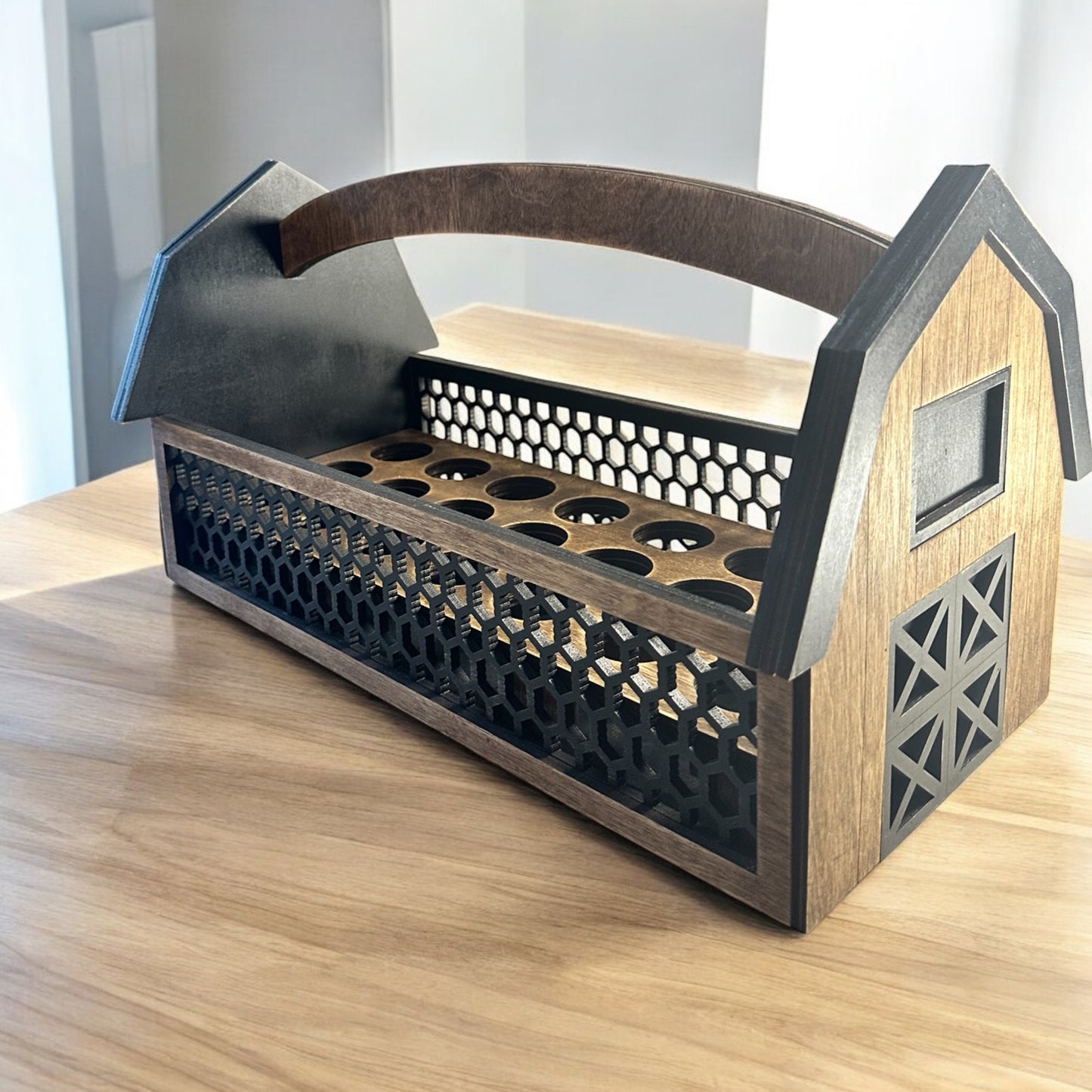 Barn Basket With Removable Egg Tray