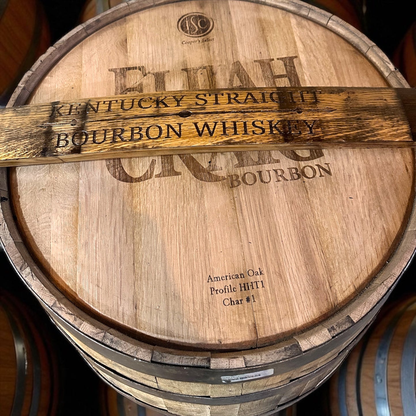 Engraved Whiskey Barrel Staves