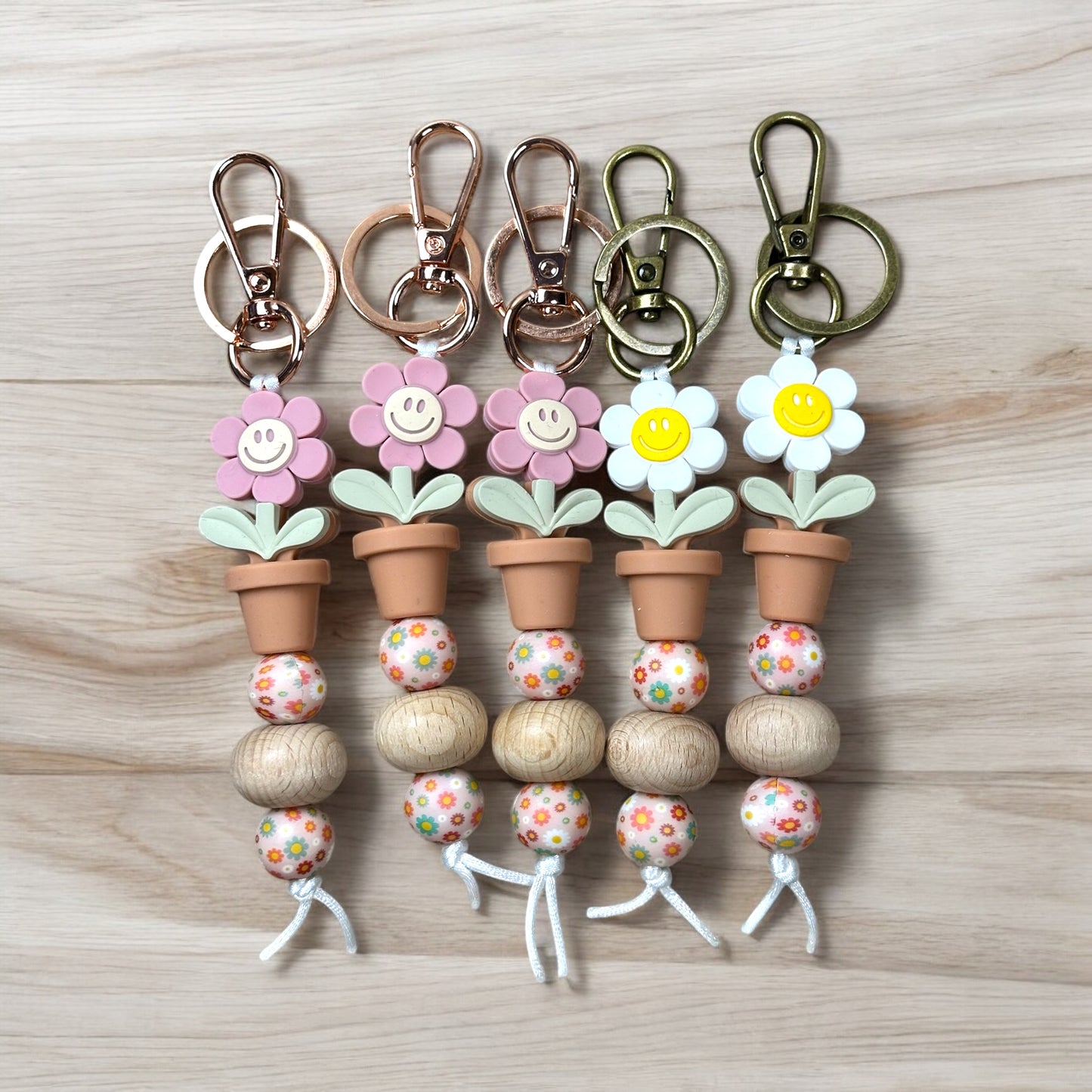 Happy Flower Keychain