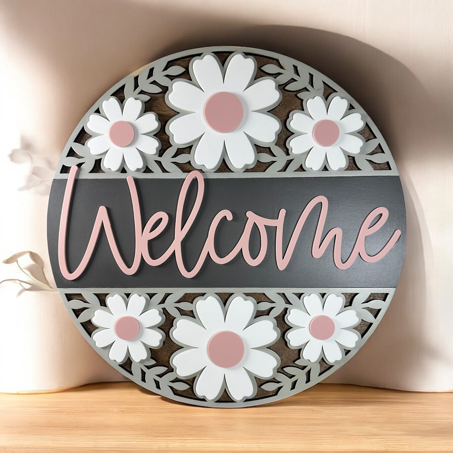 Welcome Daisy Door Hanger