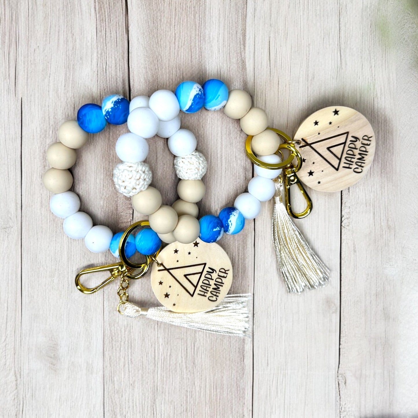 Boho Happy Camper Wristlet
