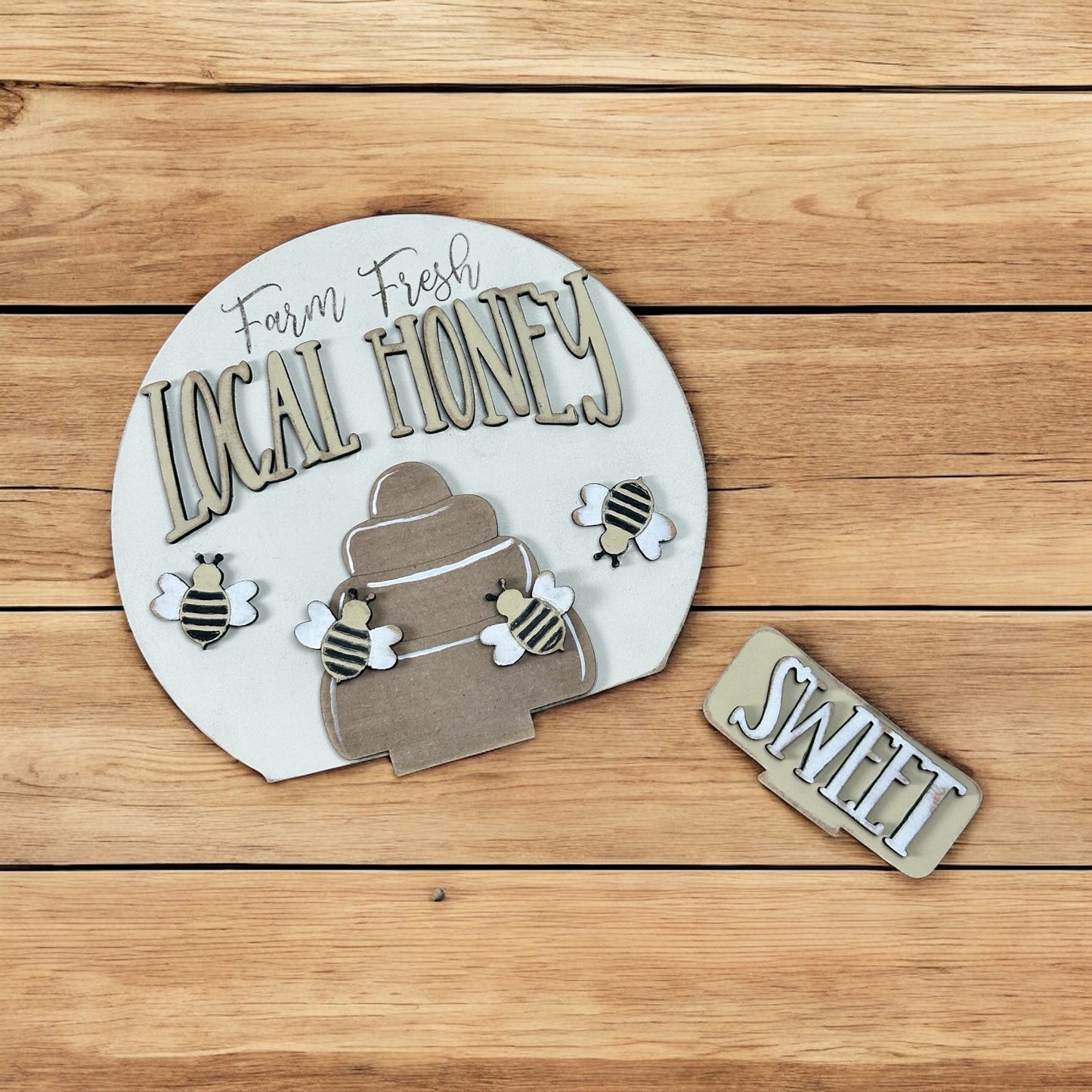 Farm Fresh Honey Insert For Interchangeable Snow Globe Base.