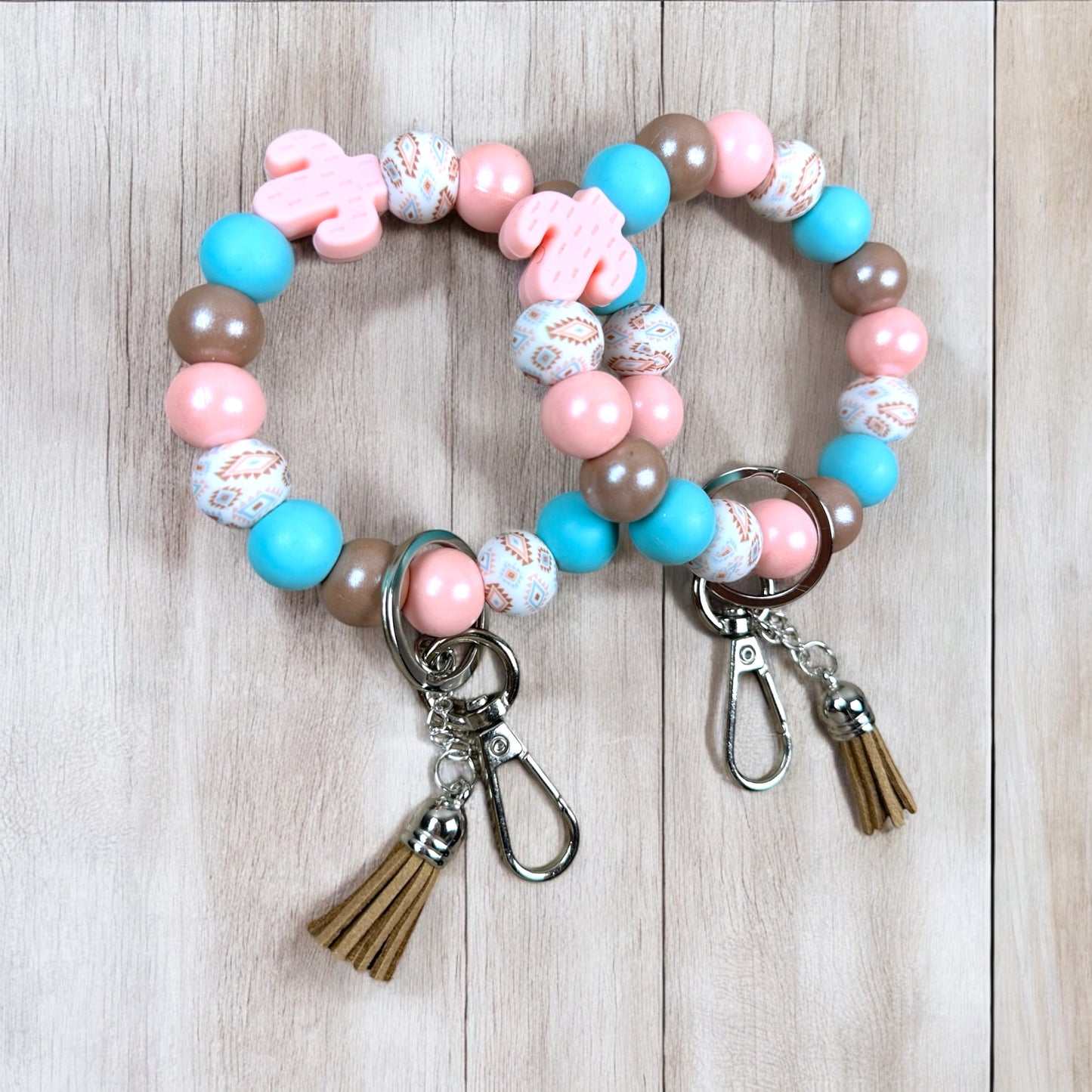 Boho Desert Cactus Wristlet