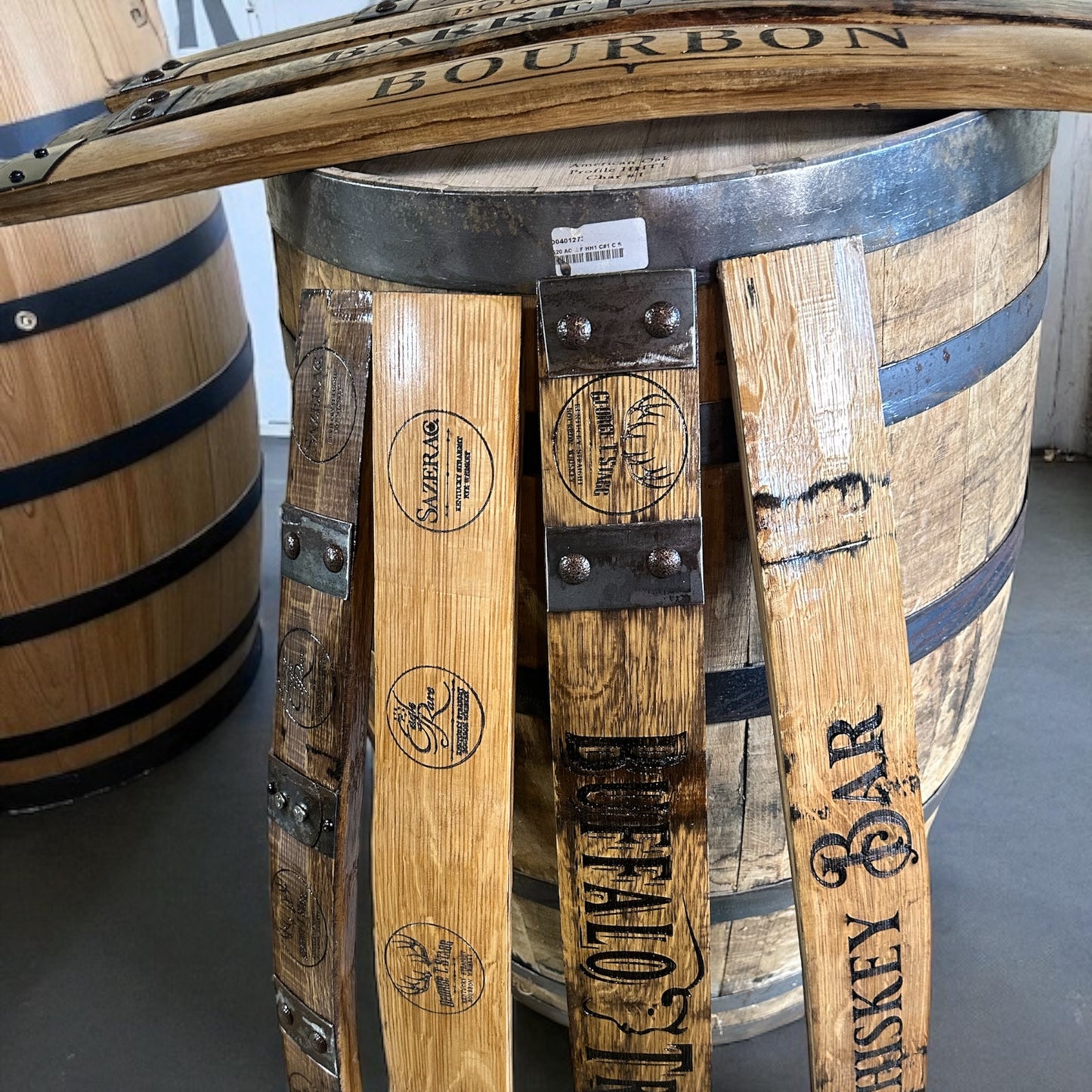 Engraved Whiskey Barrel Staves