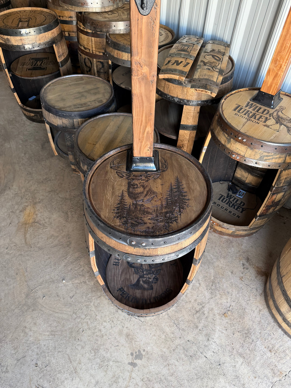 Whiskey Barrel Deer Mount
