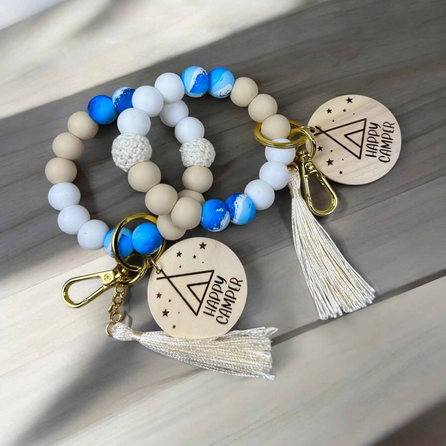 Boho Happy Camper Wristlet