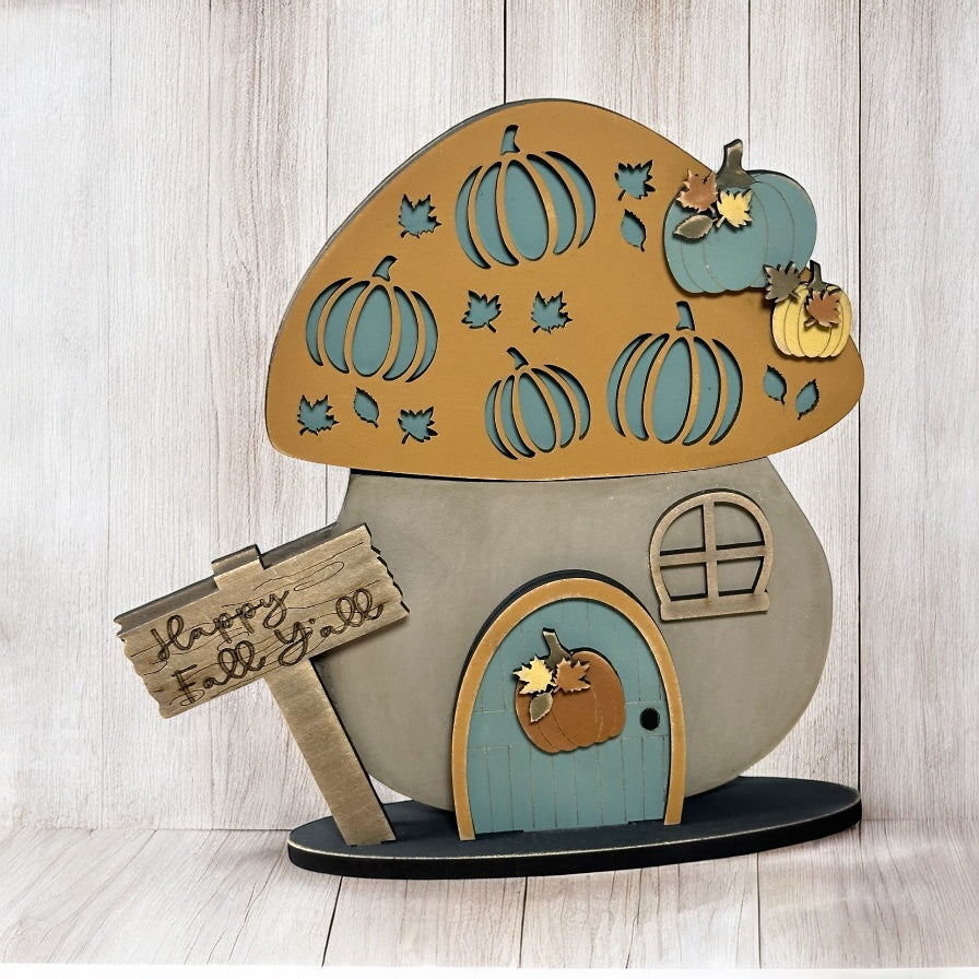 Fall Pumpkins Add On Set For Mushroom House