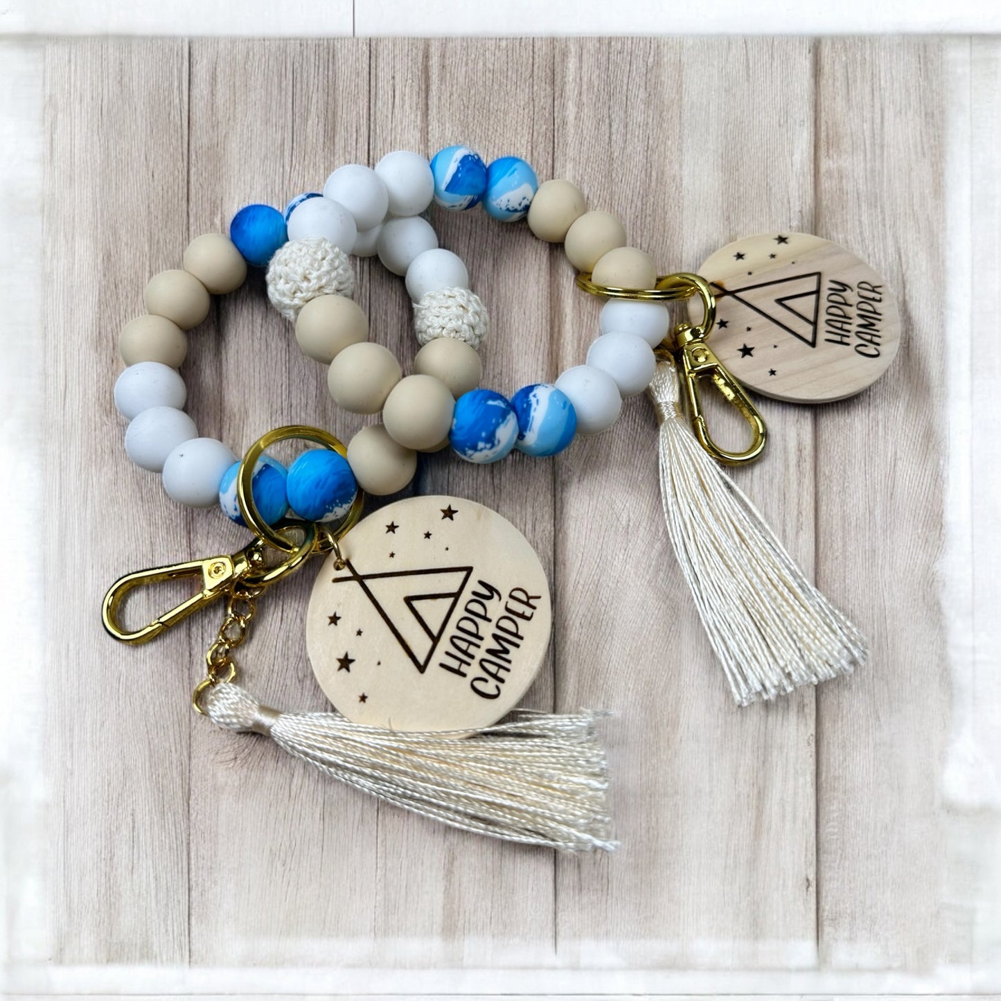 Boho Happy Camper Wristlet