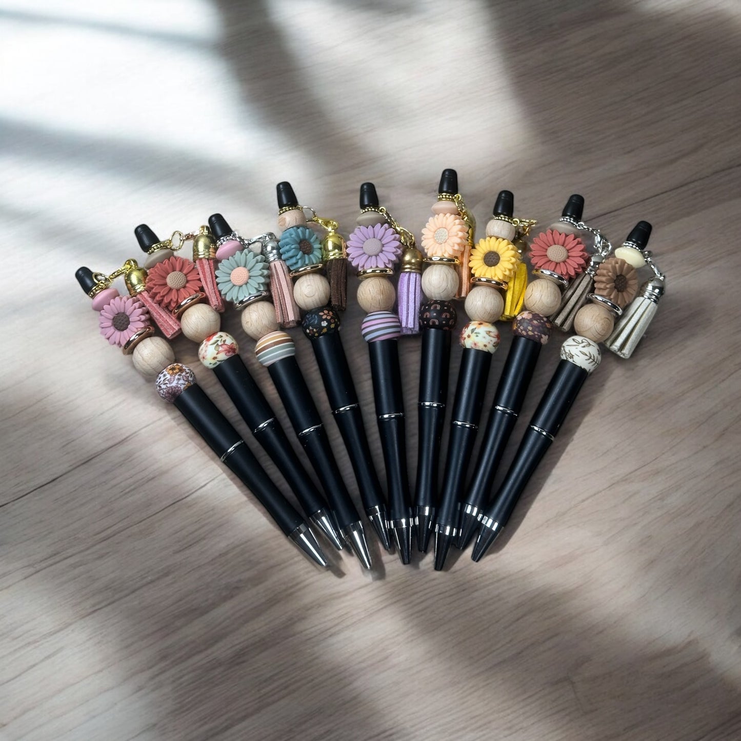 Boho Daisy Beaded Pen