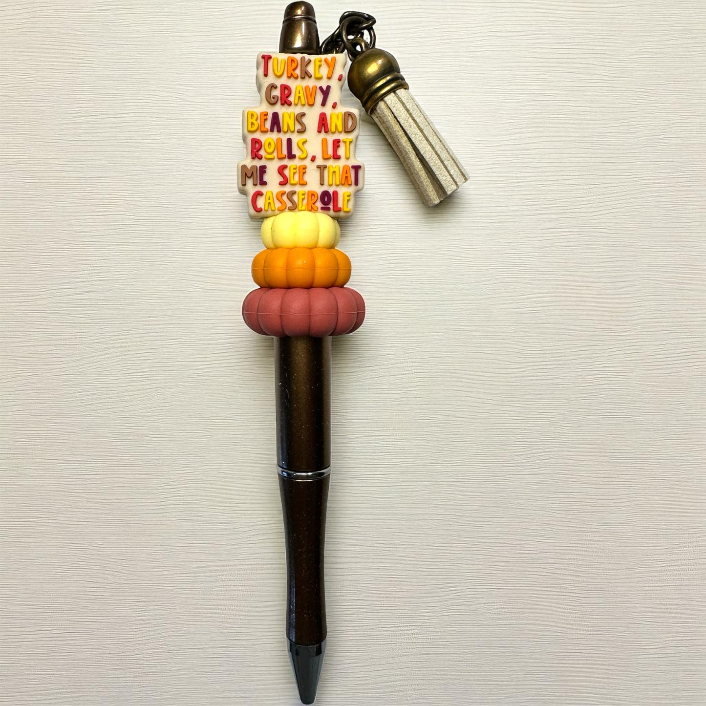 Assorted Fall Pumpkin Stack Beaded Pens
