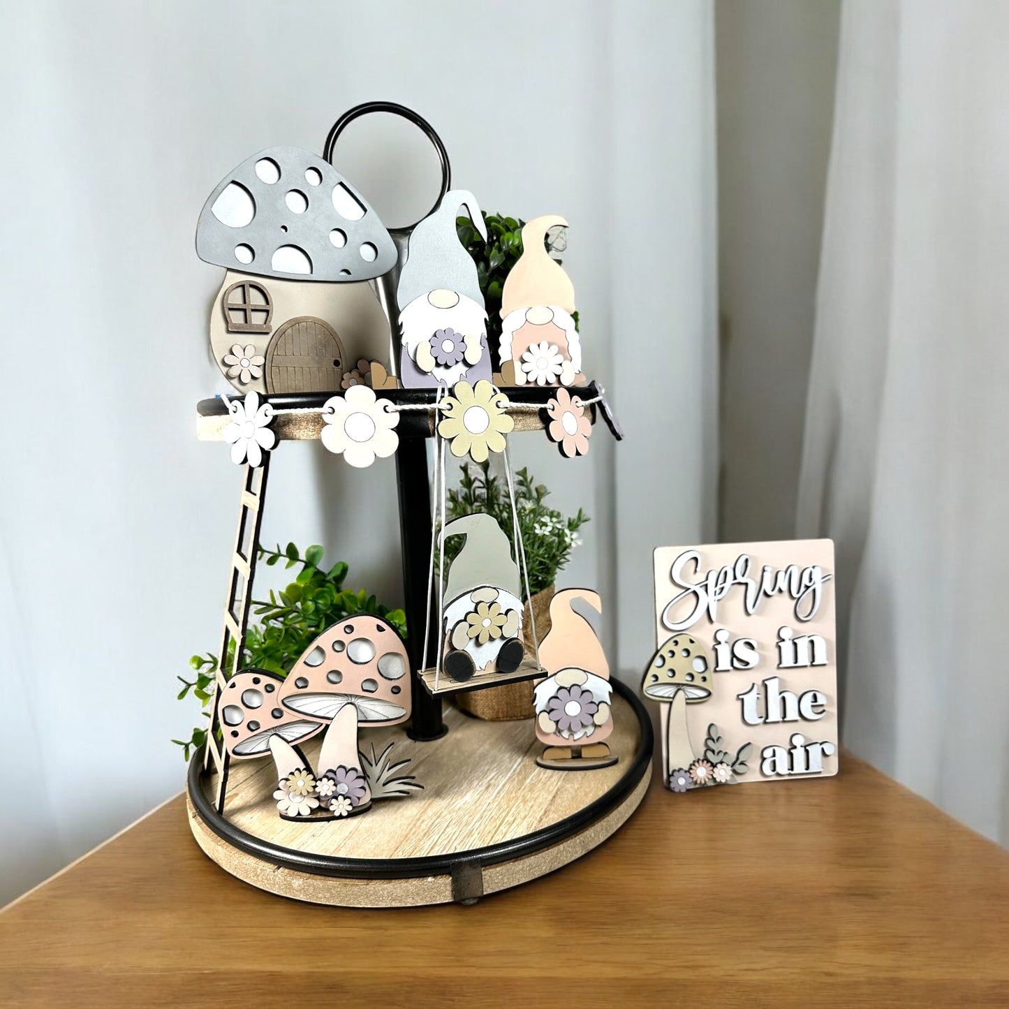 Whimsical Gnomes Tiered Tray Signs