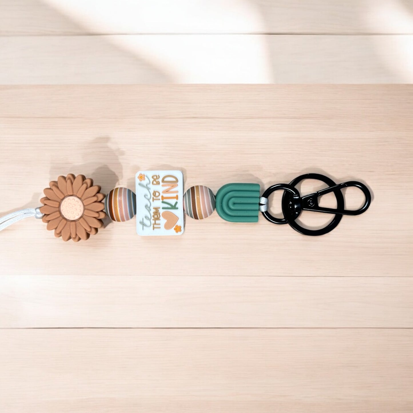 Teach Them To Be Kind Beaded Lanyard