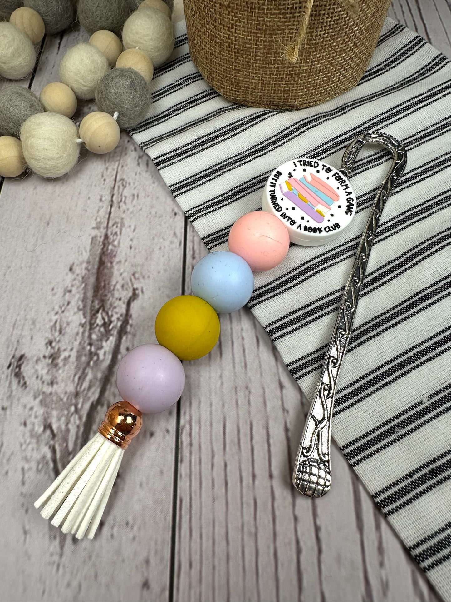 Book Club Beaded Bookmark