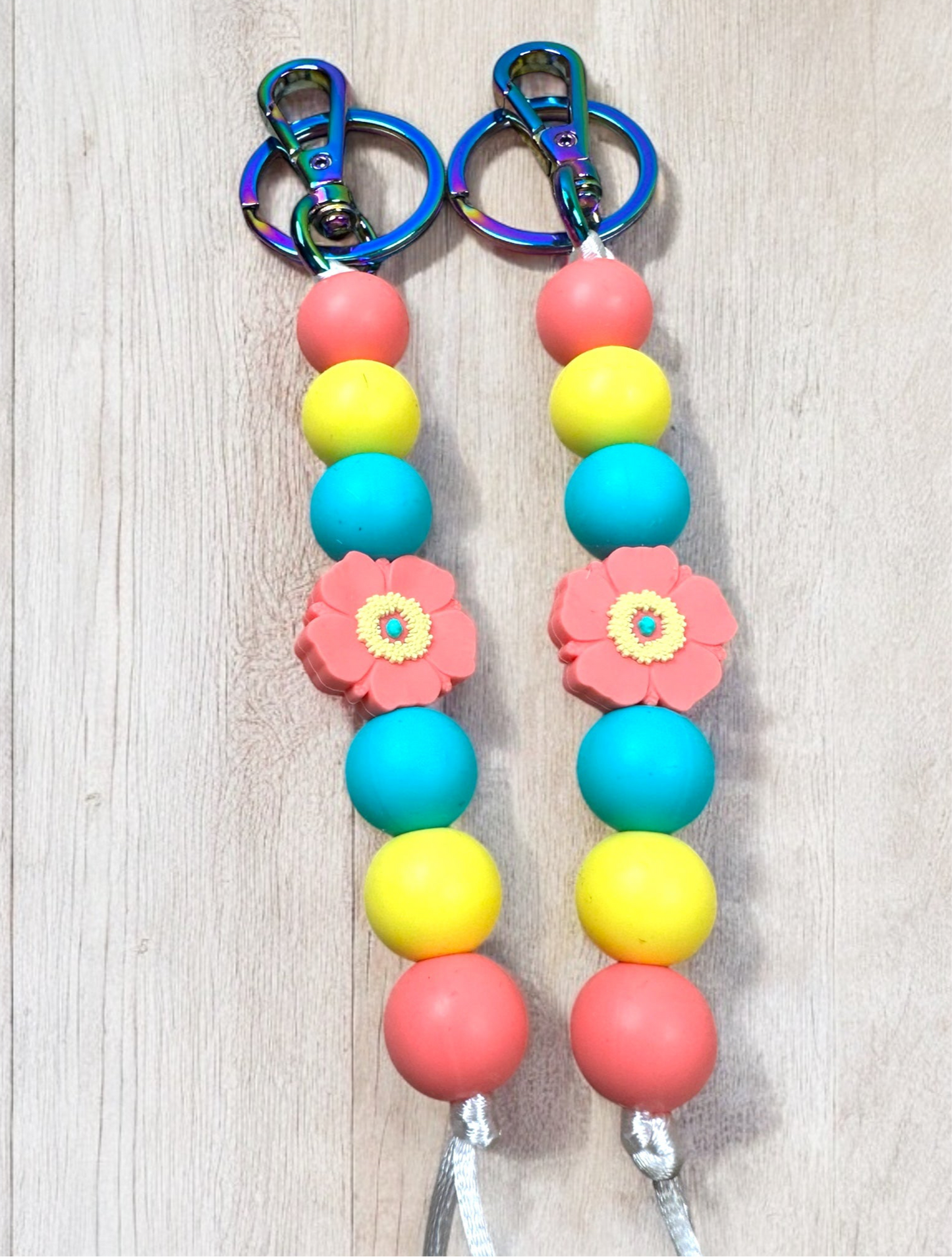Coral Poppy Keychain
