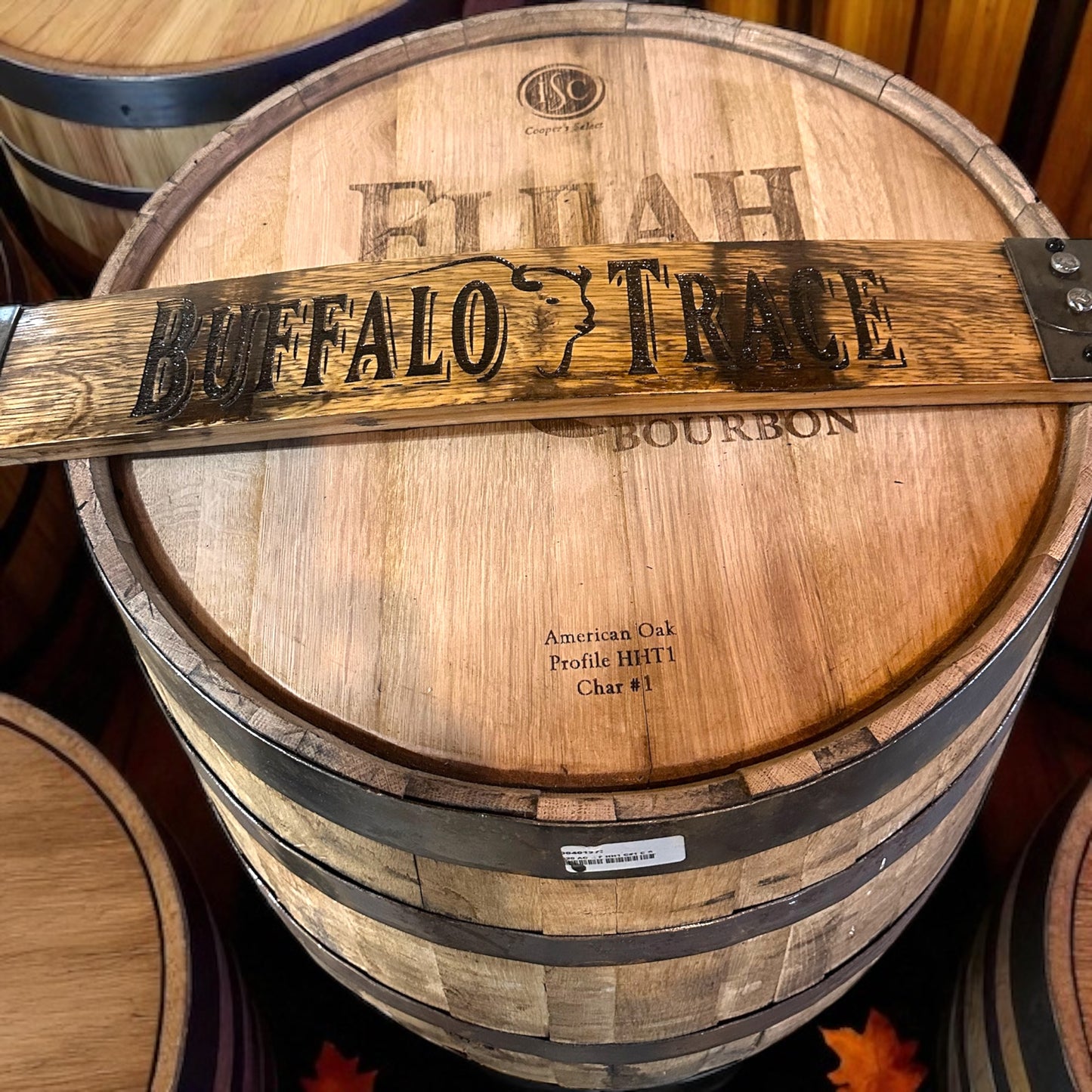 Engraved Whiskey Barrel Staves