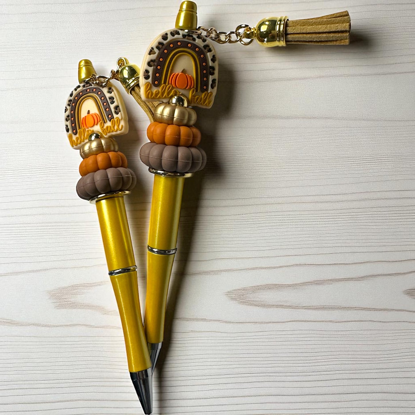 Assorted Fall Pumpkin Stack Beaded Pens