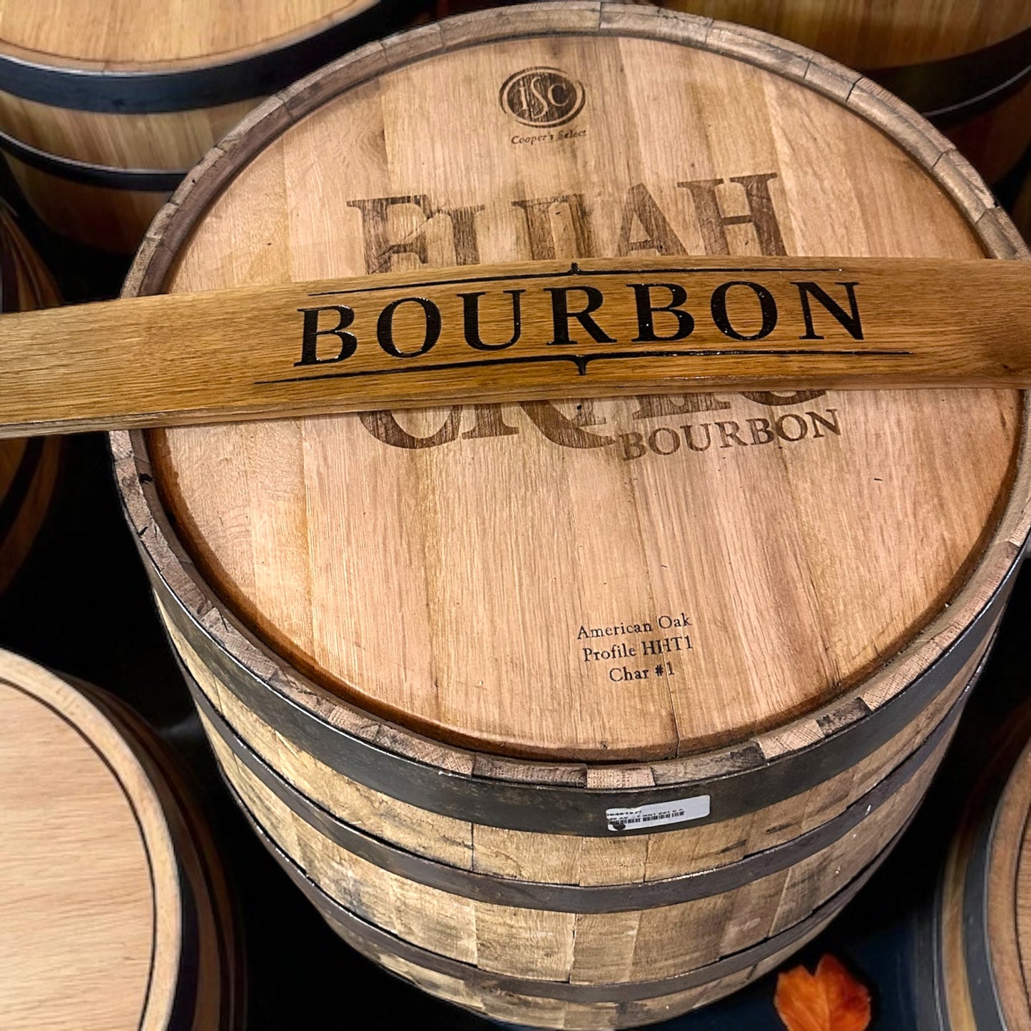 Engraved Whiskey Barrel Staves