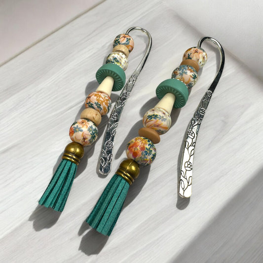 Boho Mushroom Beaded Bookmark
