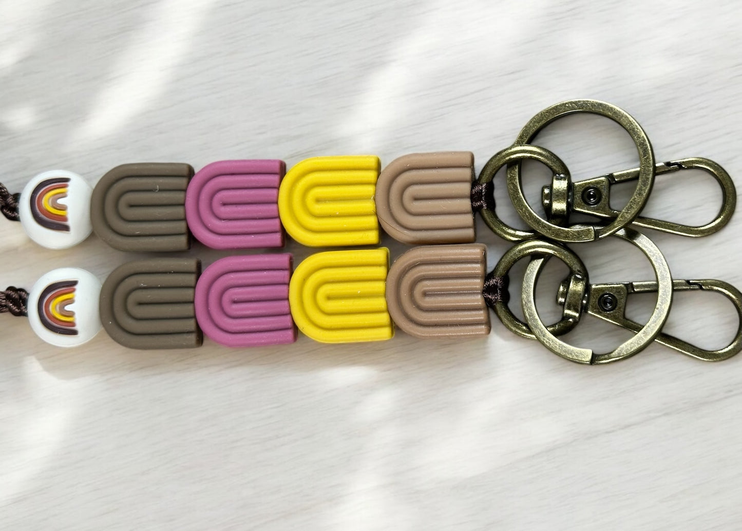 Boho Rainbow Lanyard