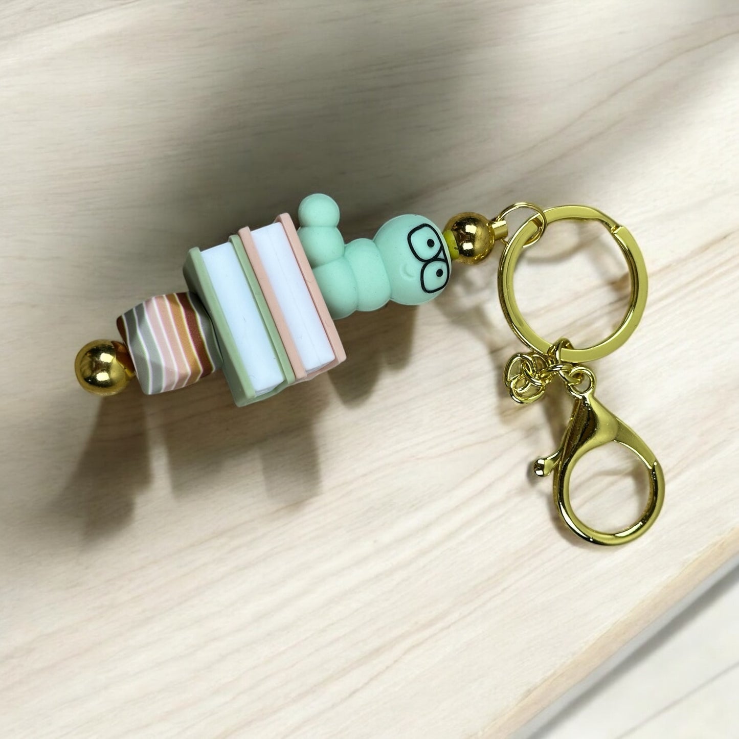 Bookworm Beaded Keychain Bar