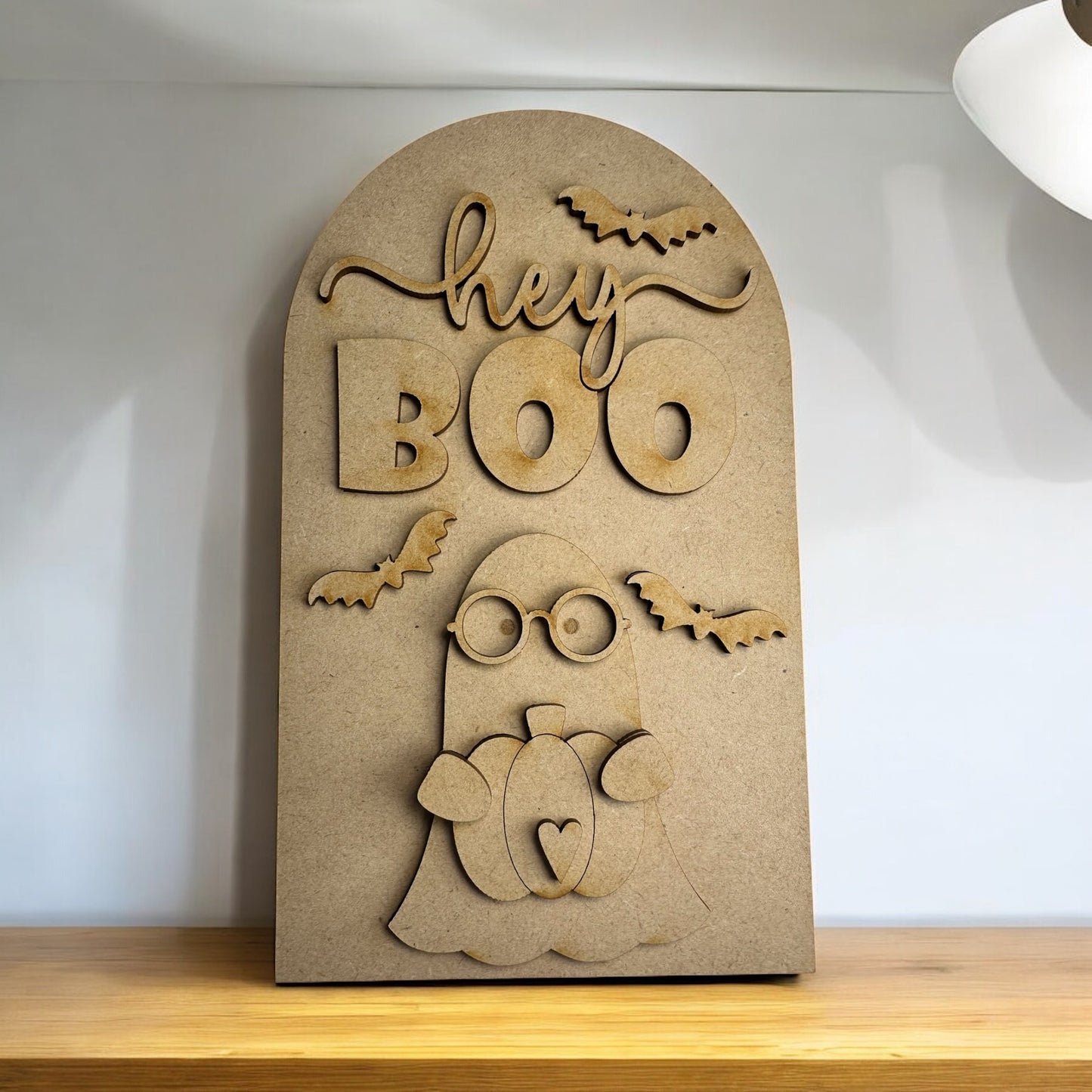 DIY Large Hey Boo arched sign Insert