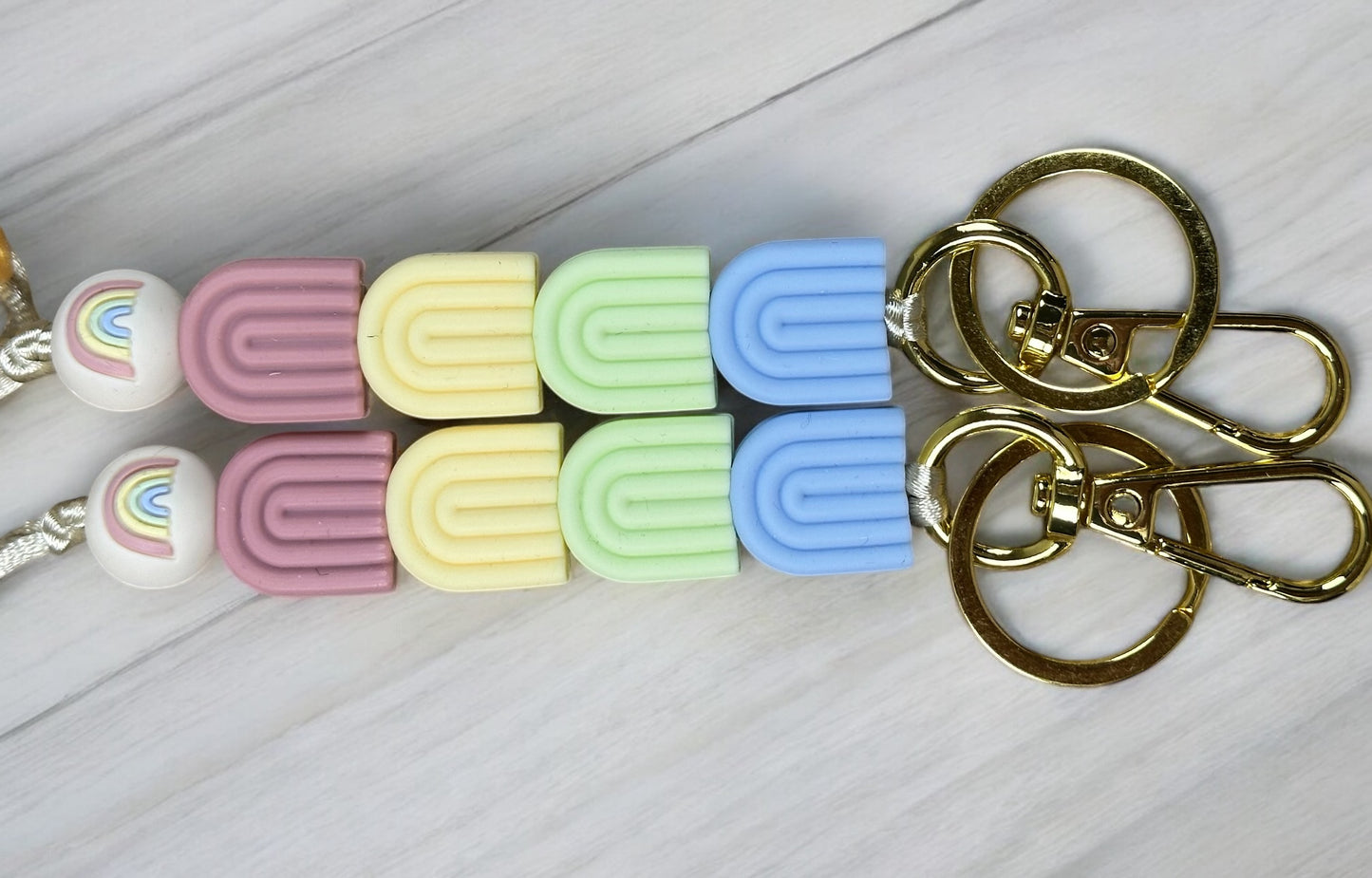 Boho Rainbow Lanyard