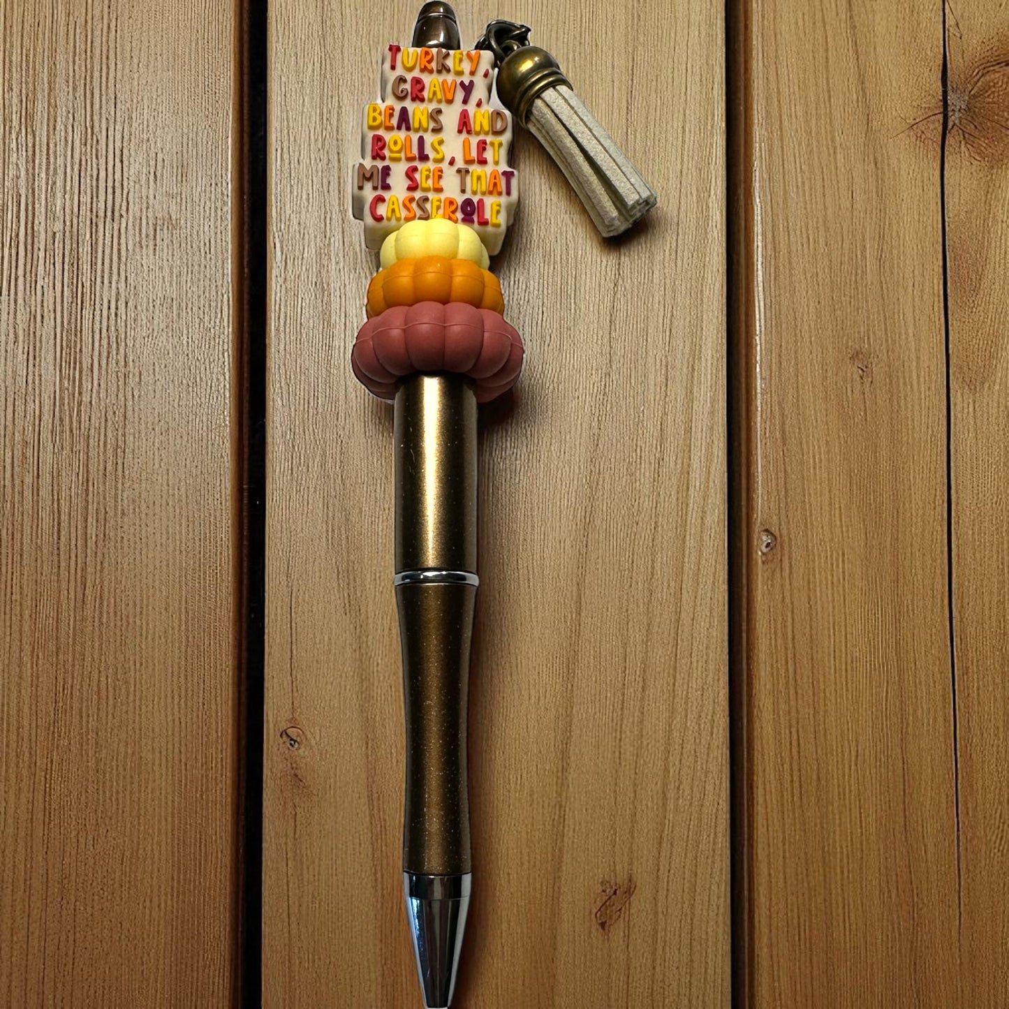 Assorted Fall Pumpkin Stack Beaded Pens