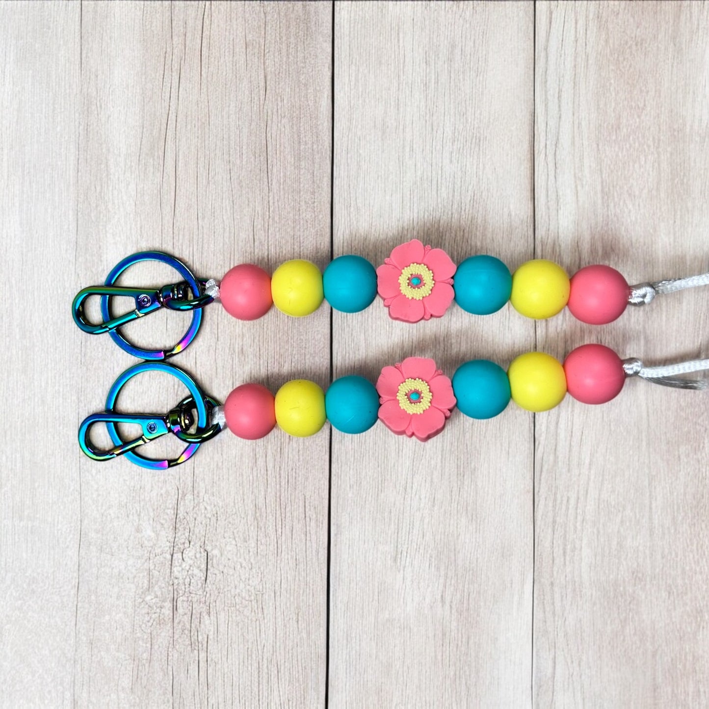 Coral Poppy Keychain