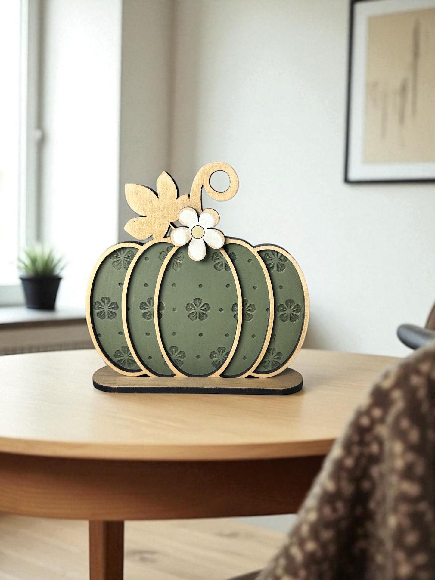 Stacked Floral Pumpkins