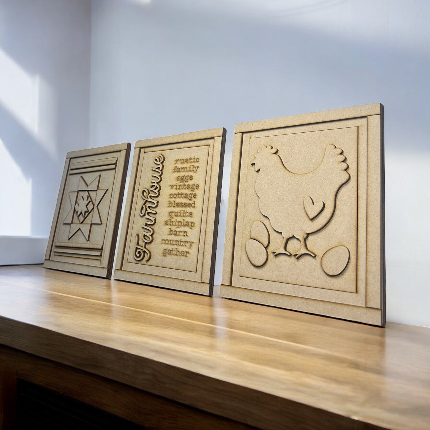 DIY Farmhouse Frame For Trio Signs
