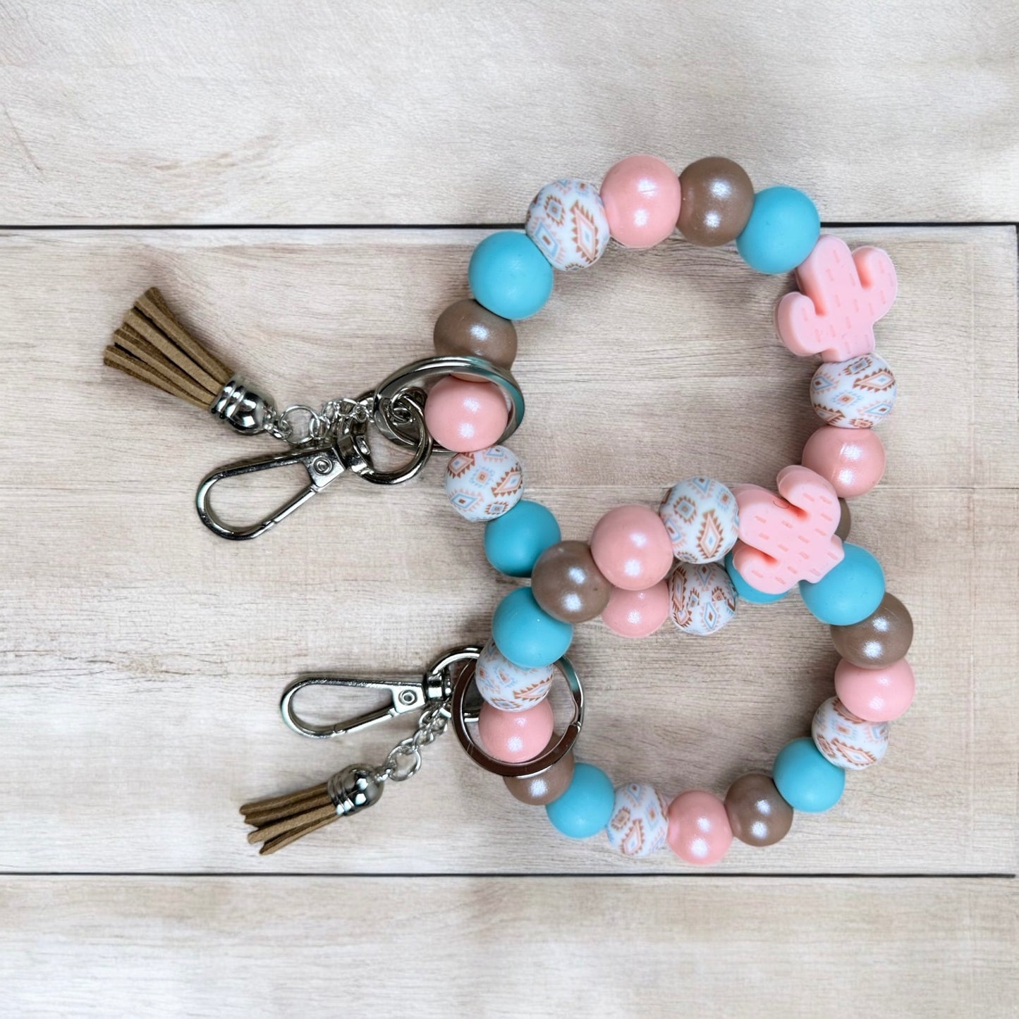Boho Desert Cactus Wristlet
