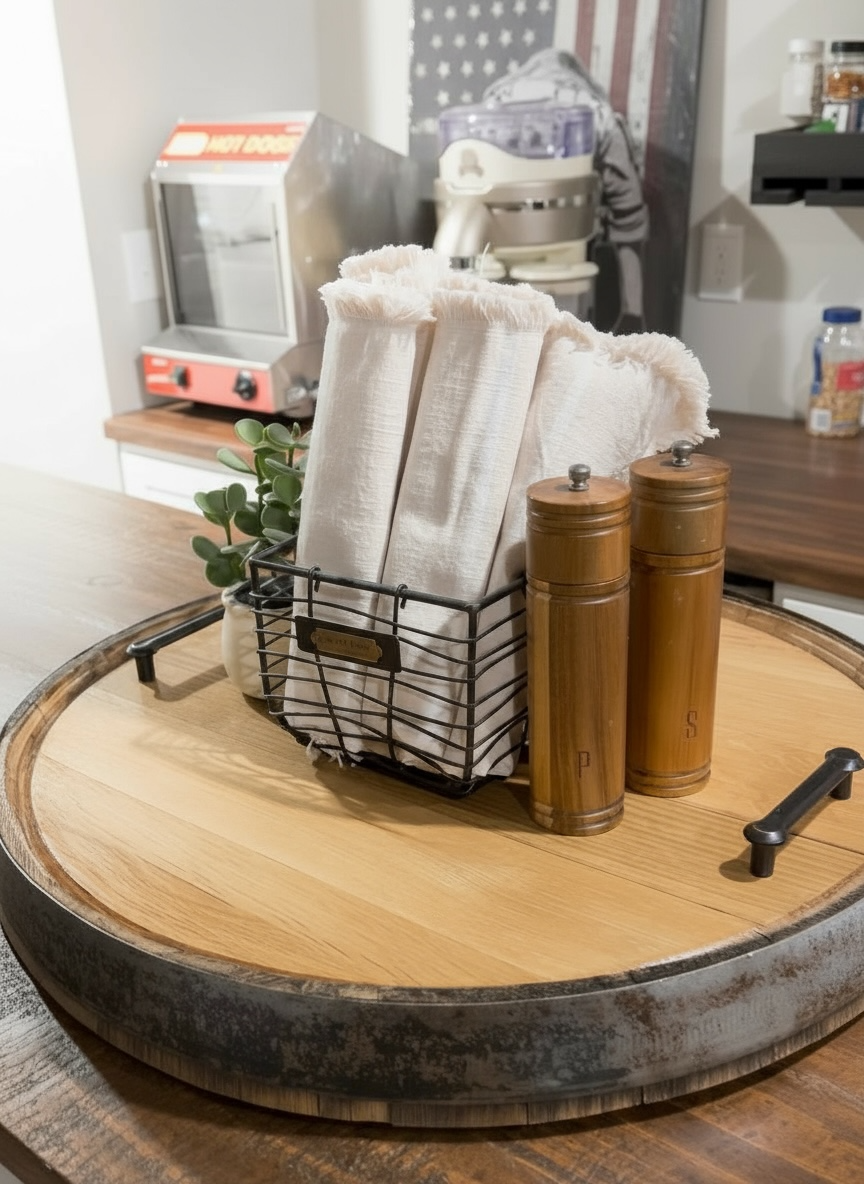 Barrel Lid Lazy Susan