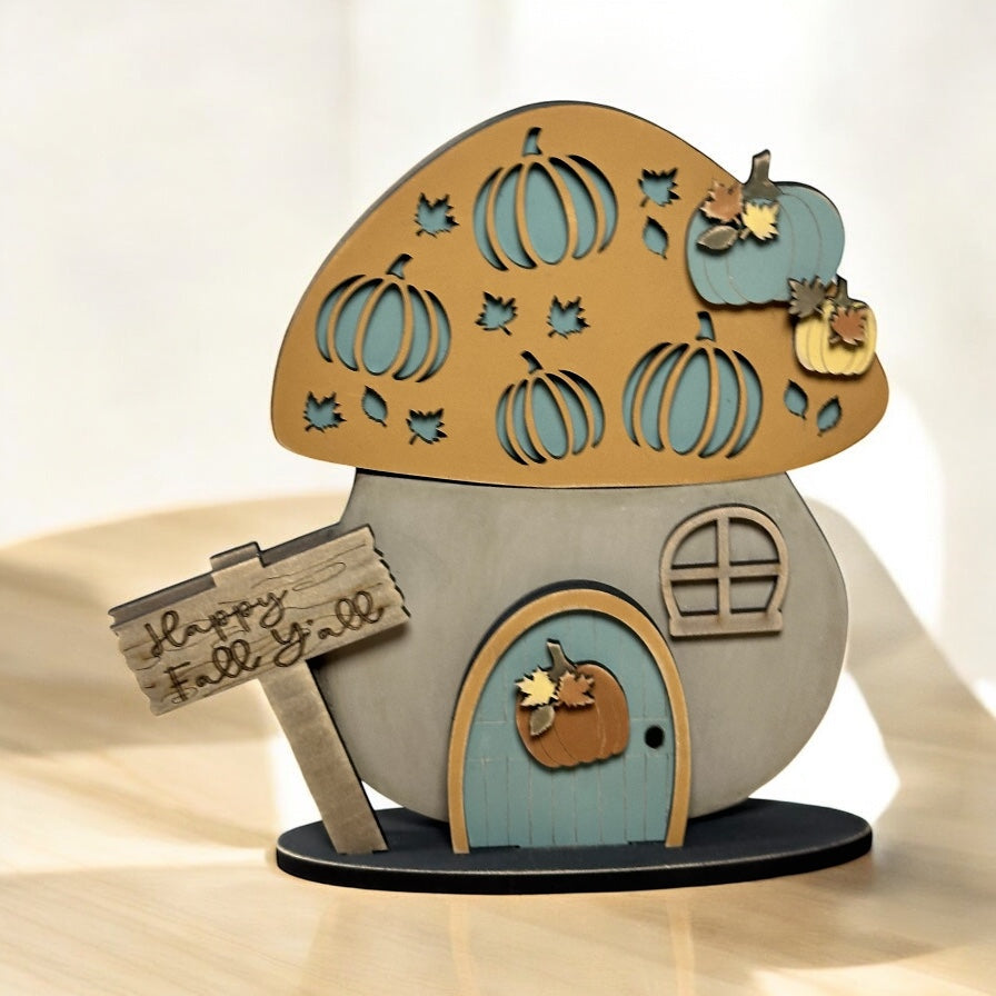 Fall Pumpkins Add On Set For Mushroom House