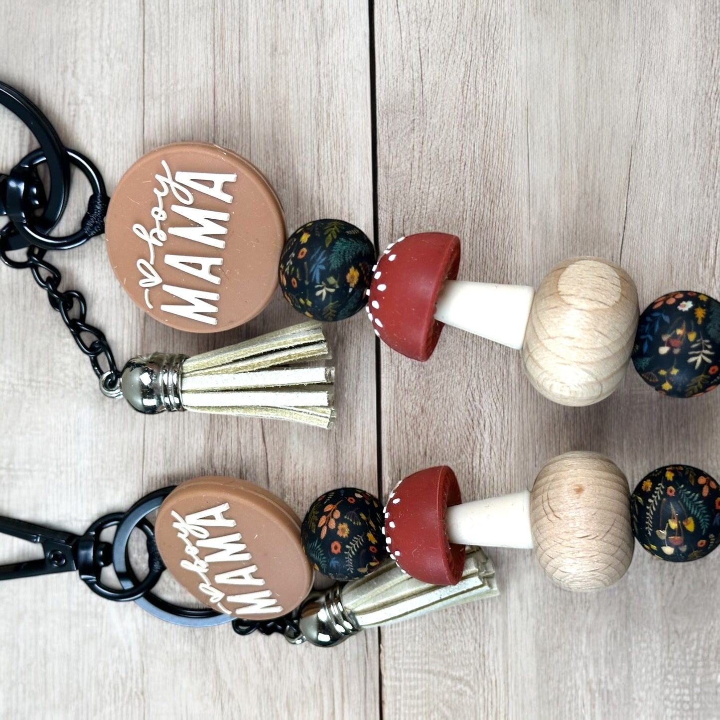 Boho Girl or Boy Mama Beaded Keychains