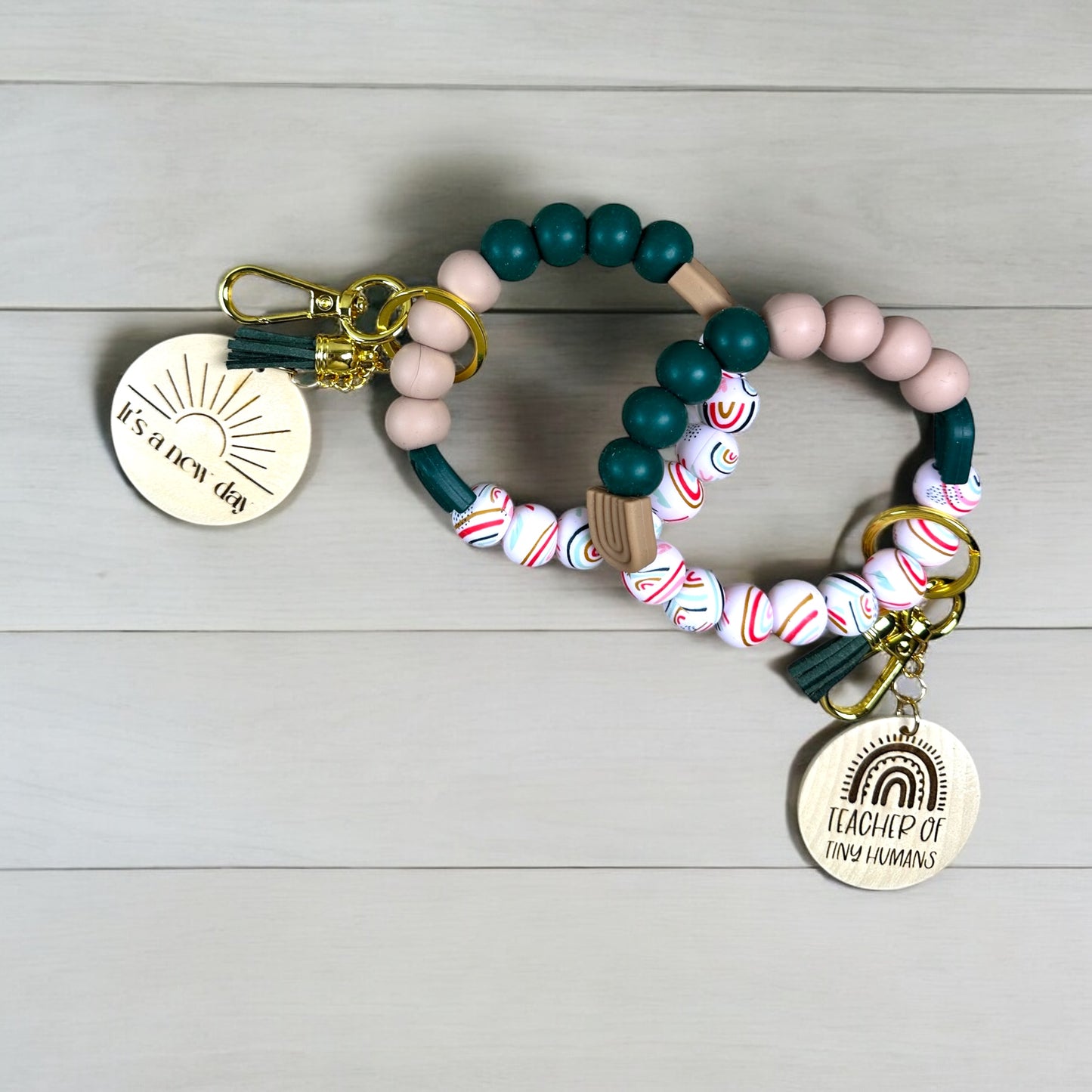 Boho Rainbow Beaded Wristlets