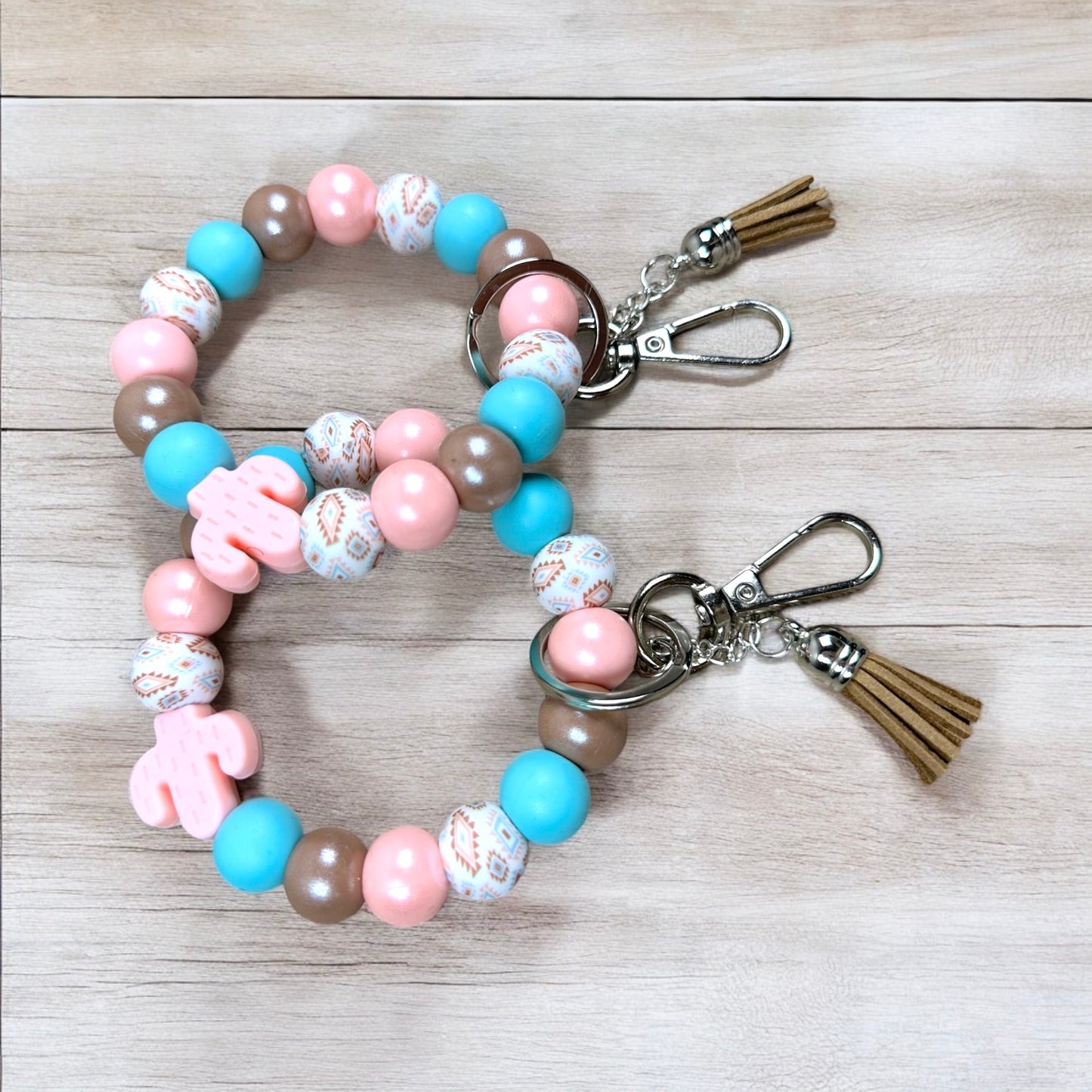 Boho Desert Cactus Wristlet