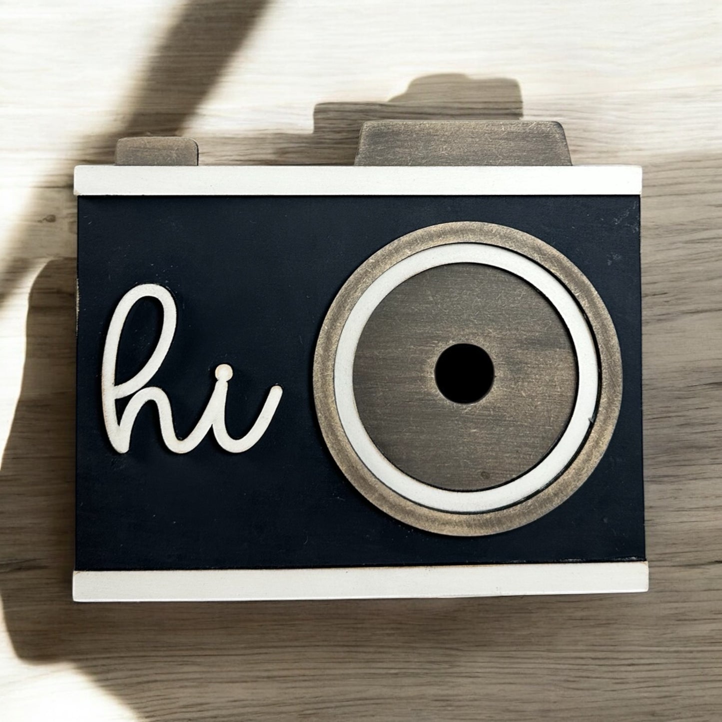 Interchangeable camera base for 3” round inserts
