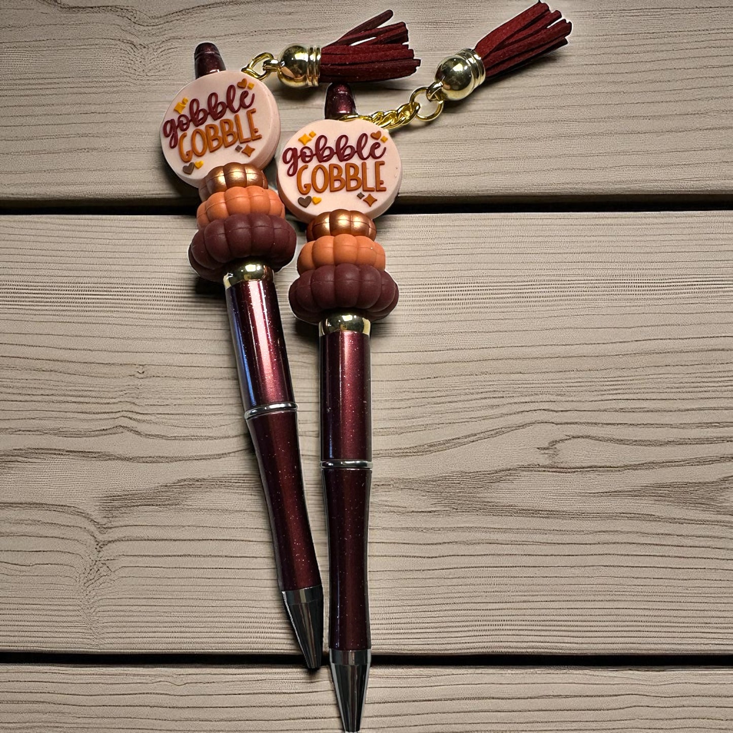 Assorted Fall Pumpkin Stack Beaded Pens