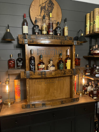 Custom 3 Tier Barrel Stave Shelf
