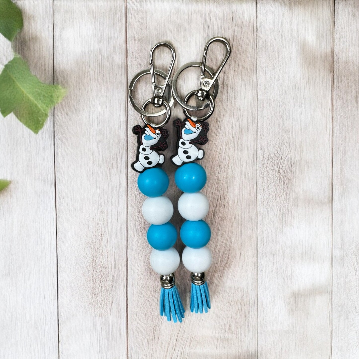 Frozen Sisters and Snowman Keychains