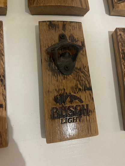 Bourbon Barrel Stave Bottle Opener