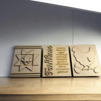 DIY Farmhouse Trio Signs