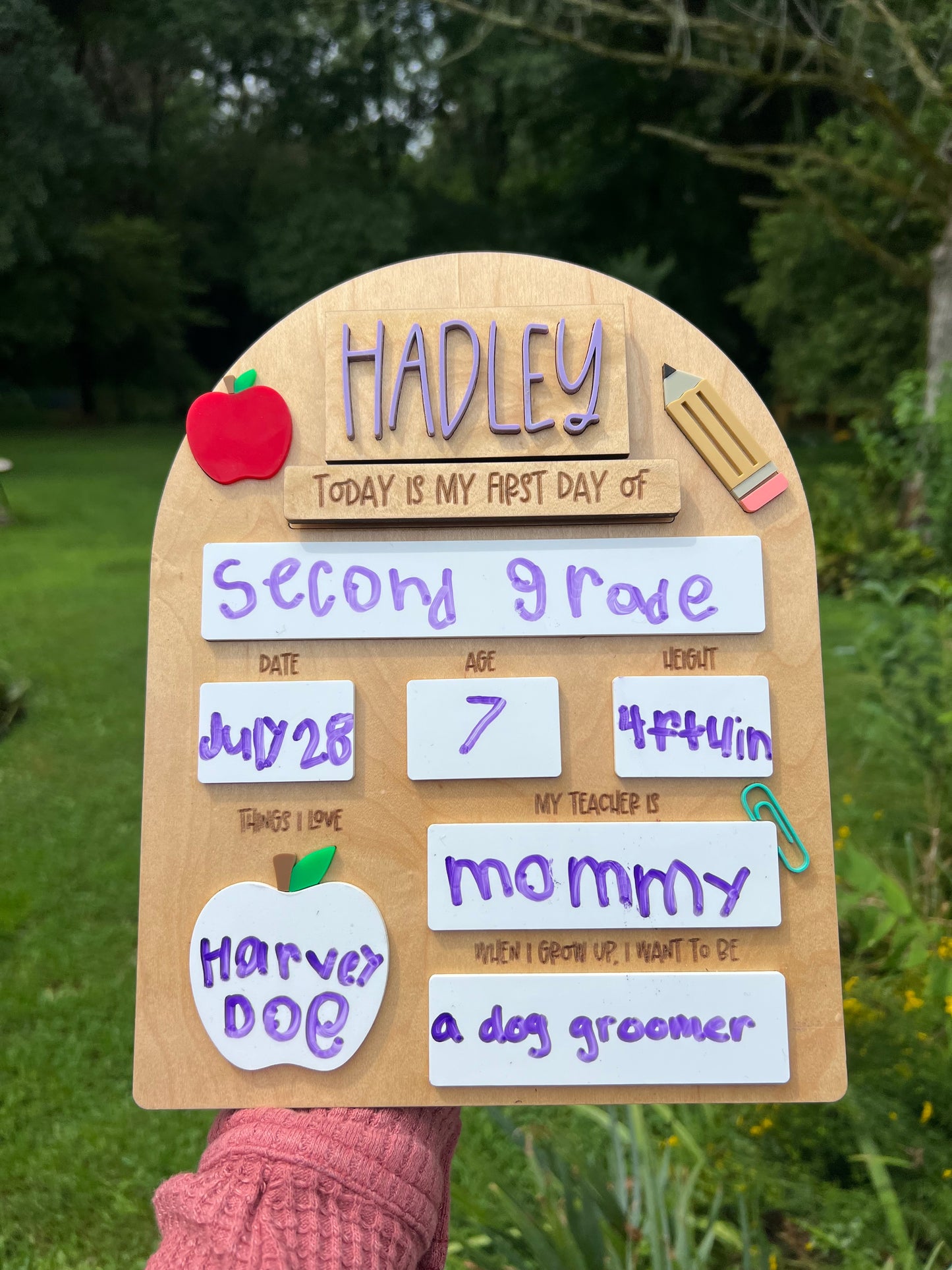 Interchangeable Back To School Sign